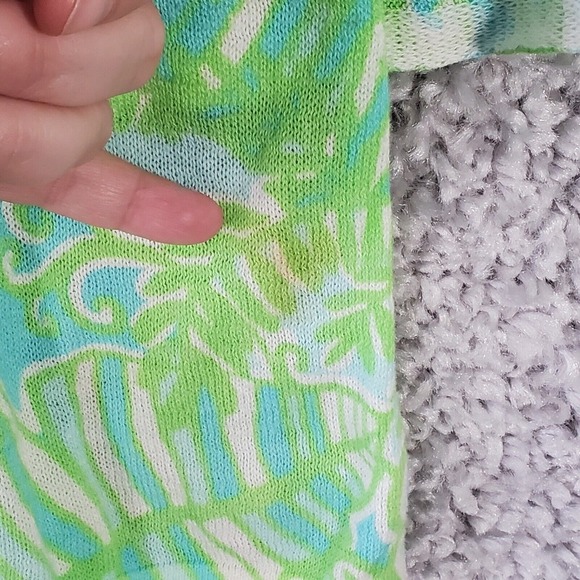 Lilly‎ Pulitzer Cardigan Womens S/M Green Waterfall Coverup Beach Resort READ - Picture 5 of 14